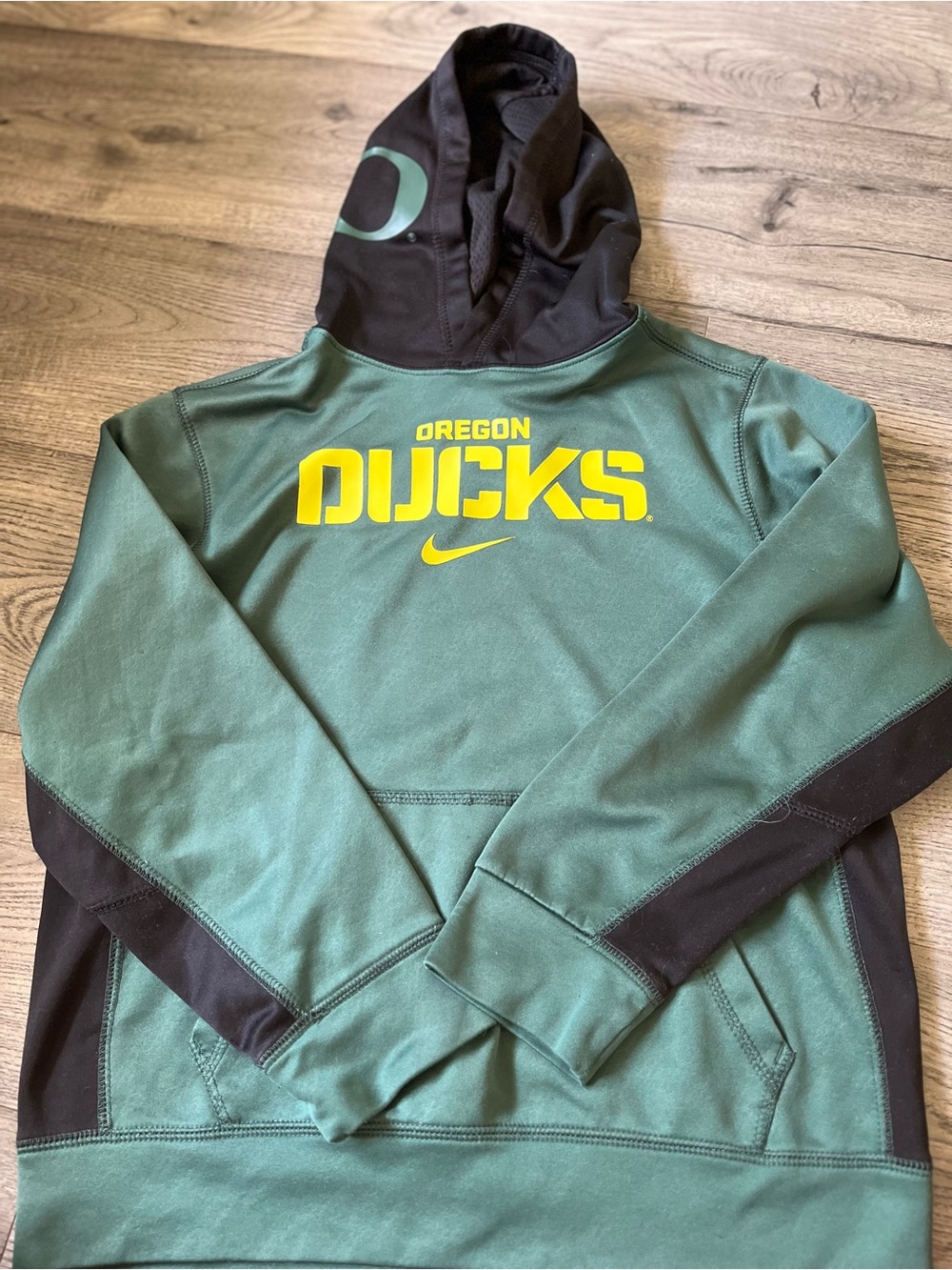 Nike Green and Yellow Therma-Fit Pullover Hoodie